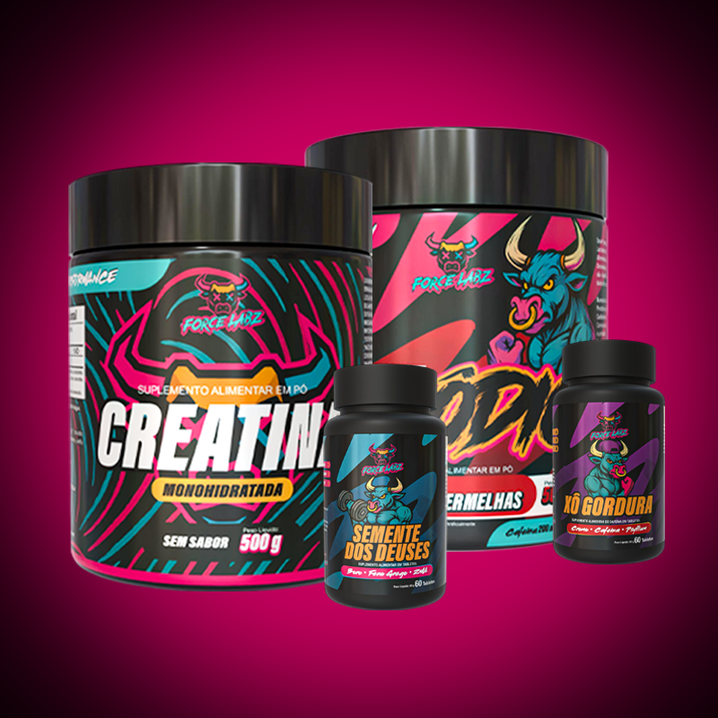 Creatina + Puro Ódio + Xô Gordura ou Semente dos deuses