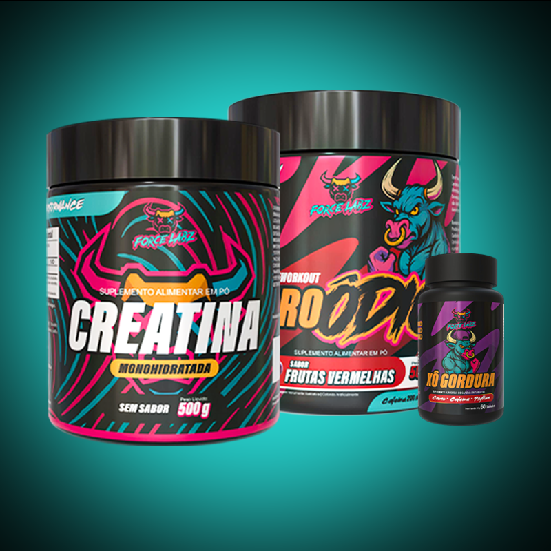 Creatina + Puro Ódio + Xô Gordura ou Semente dos deuses