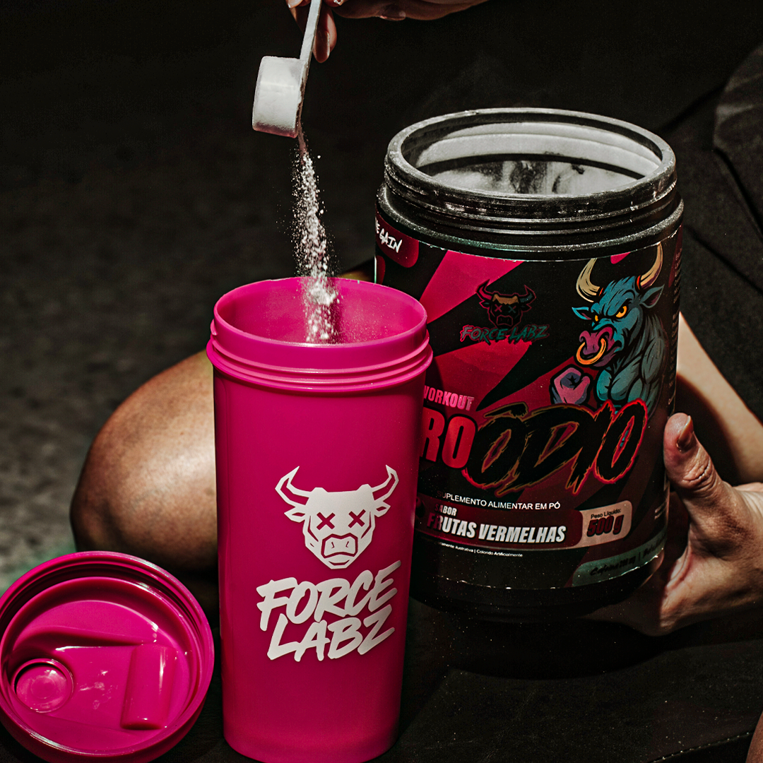 Coqueteleira (Shaker) Force Labz 700ml - Logo Touro